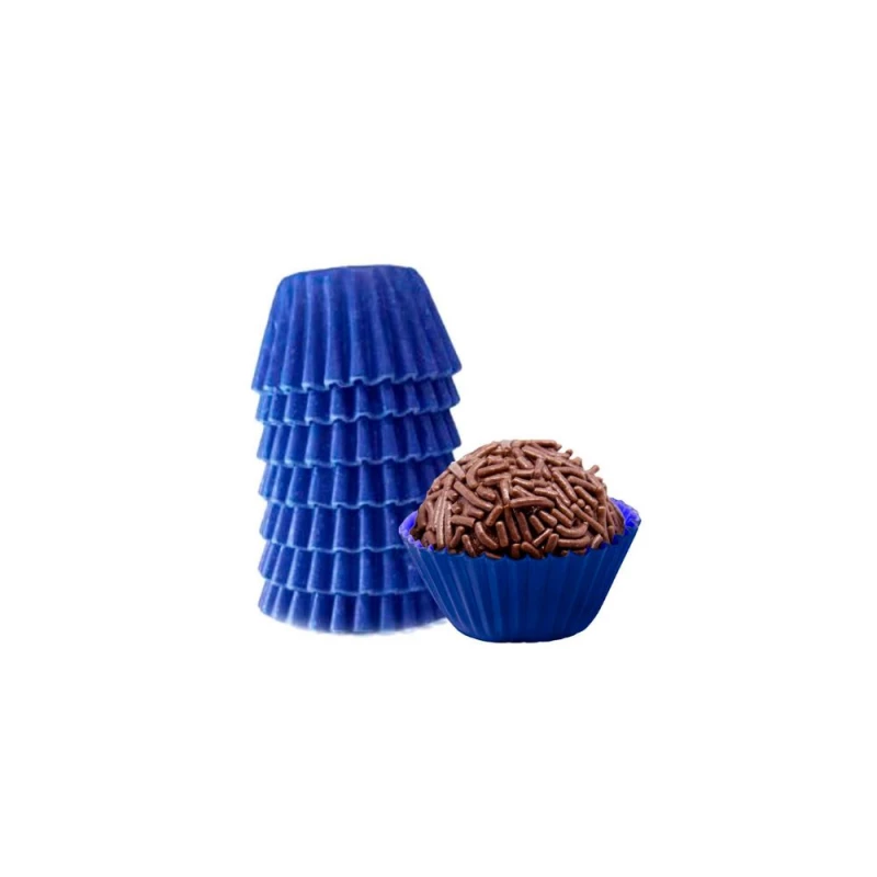 Forminha Para Doces N4 Azul Royal Com 100 Unidades Mago