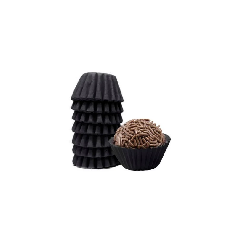 Forminha Para Doces N4 Preto Com 100 Unidades Mago