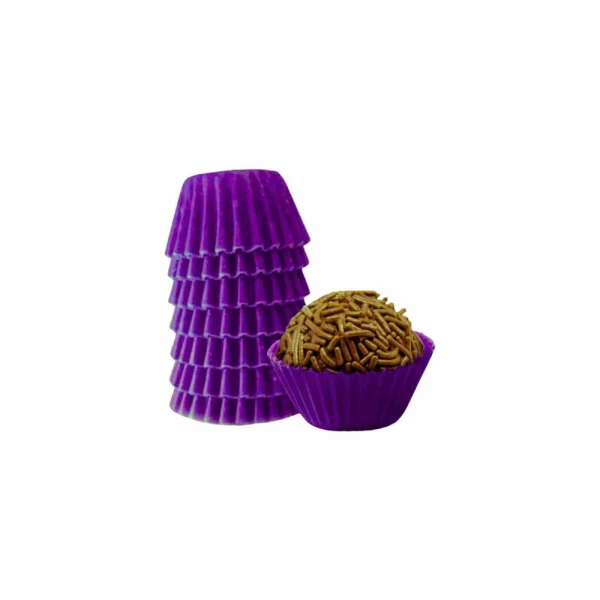 Forminha Para Doces N5 Roxo Com 100 Unidades Mago