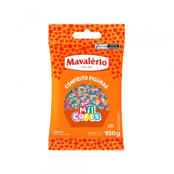 Confeito Figuras Borboleta 150g Mavalerio