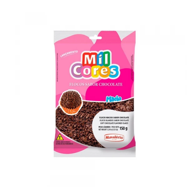 Granulado Flocos Macios Chocolate 150g Mavalerio