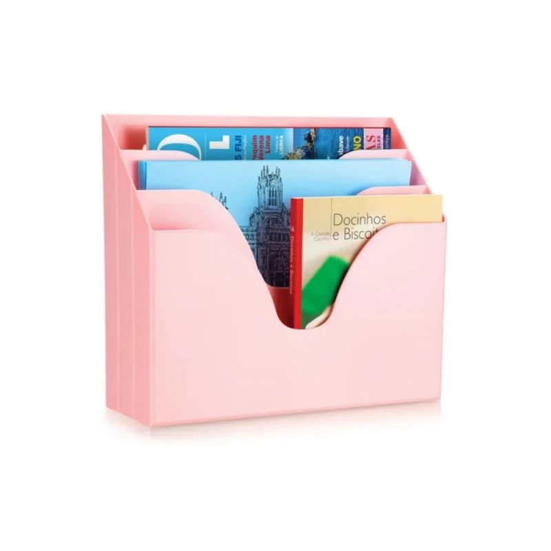 Organizador Triplo Office Rosa Maxcril