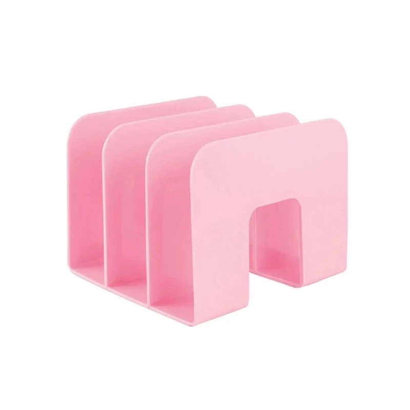 Organizador De Livros Standard Rosa Com 3 Divisoes Maxcril