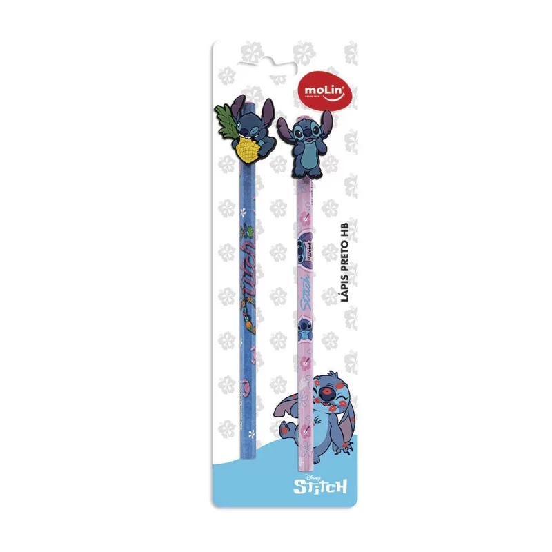 Lapis Preto Stitch Com 2 Sortido Molin