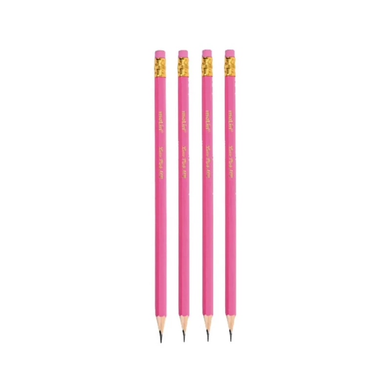Lapis Preto Love Pink Com Borracha Com 4 Molin