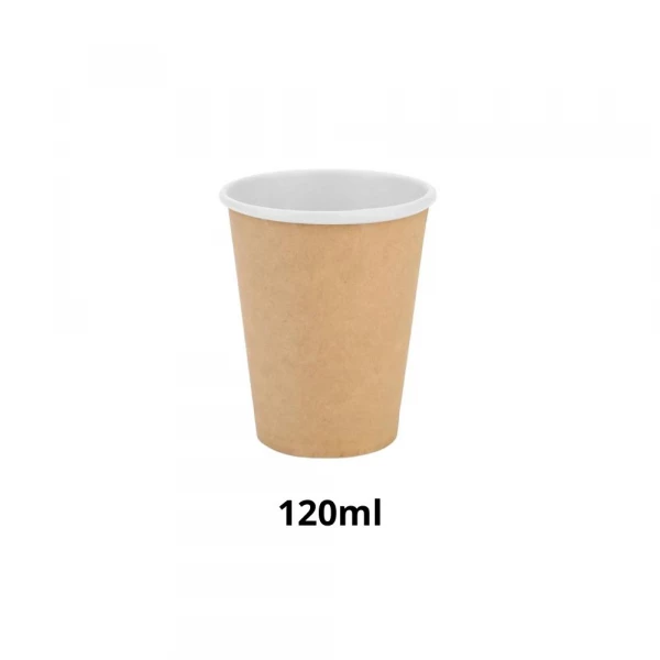 Copo De Papel Descartavel Kraft 120ml 50 Unidades Monouso