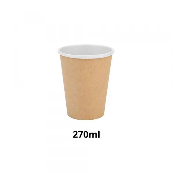 Copo De Papel Descartavel Kraft 270ml 50 Unidades Monouso