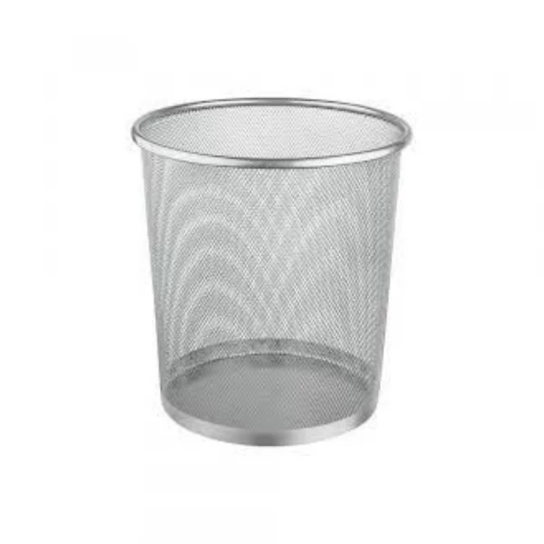 Lixeira Metal Redonda Prata 8,5L Ordene 