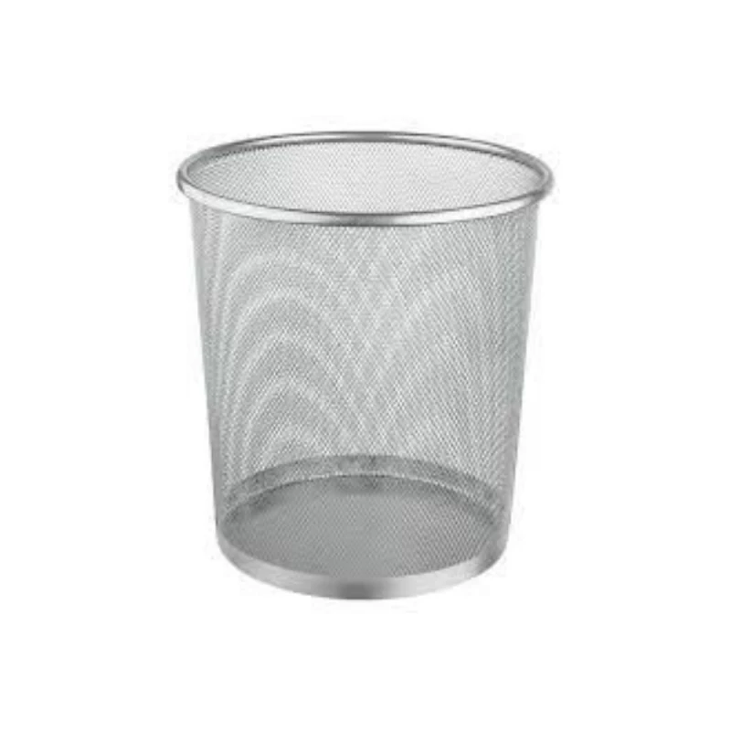 Lixeira Metal Redonda Prata 8,5L Ordene 