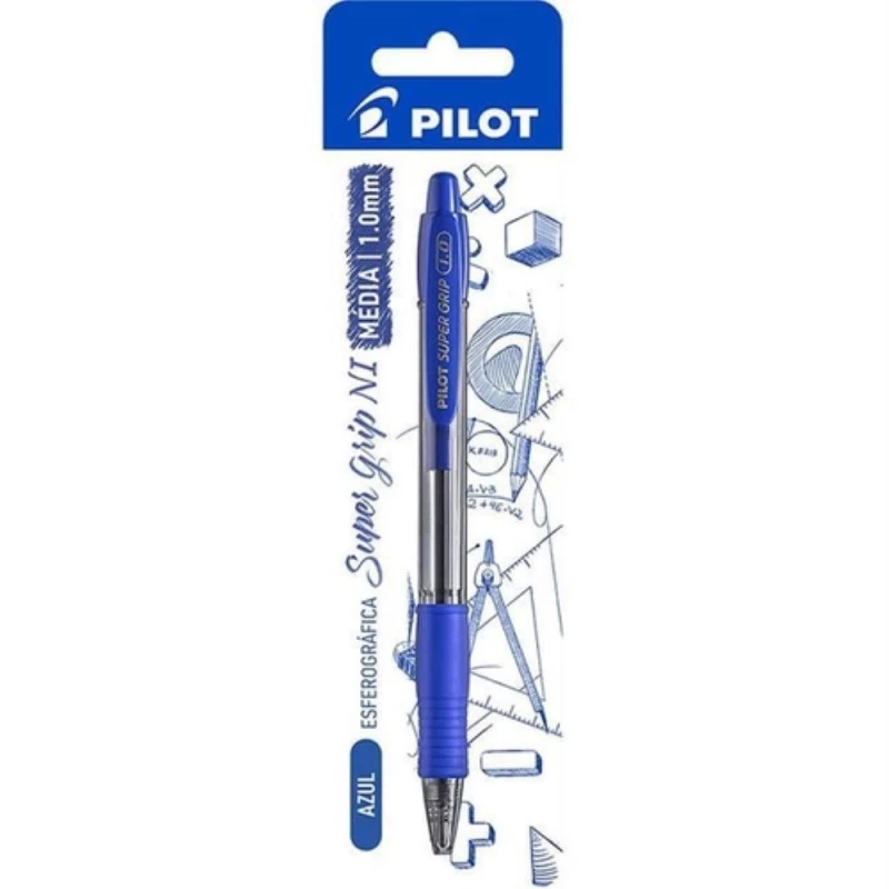 Caneta Esferografica Super Grip 1.0mm Azul Pilot                       