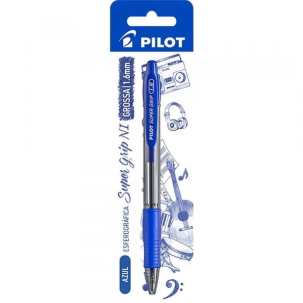Caneta Esferografica Super Grip 1.6mm Azul Pilot                       