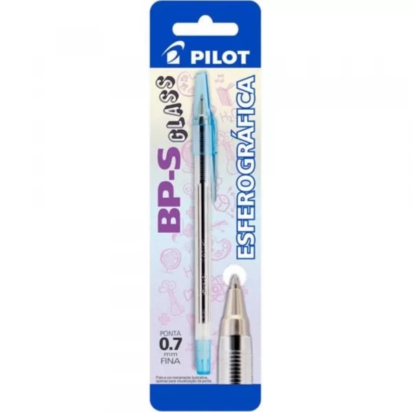 Caneta Esferografica Bps Glass Azul 0.7 Pilot