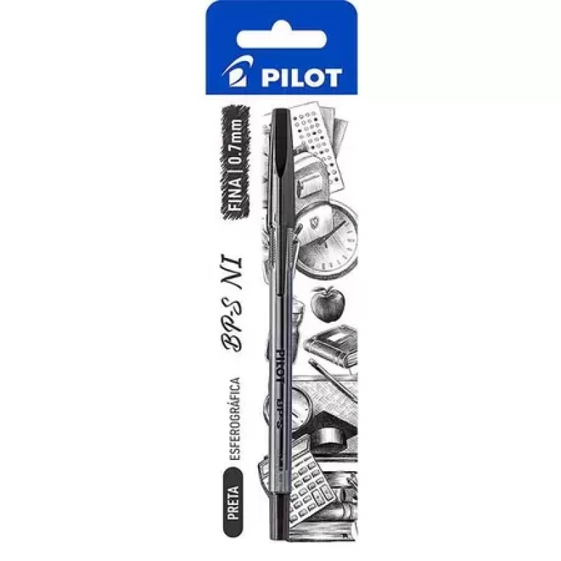 Caneta Esferografica Bps Preta 0.7 Pilot