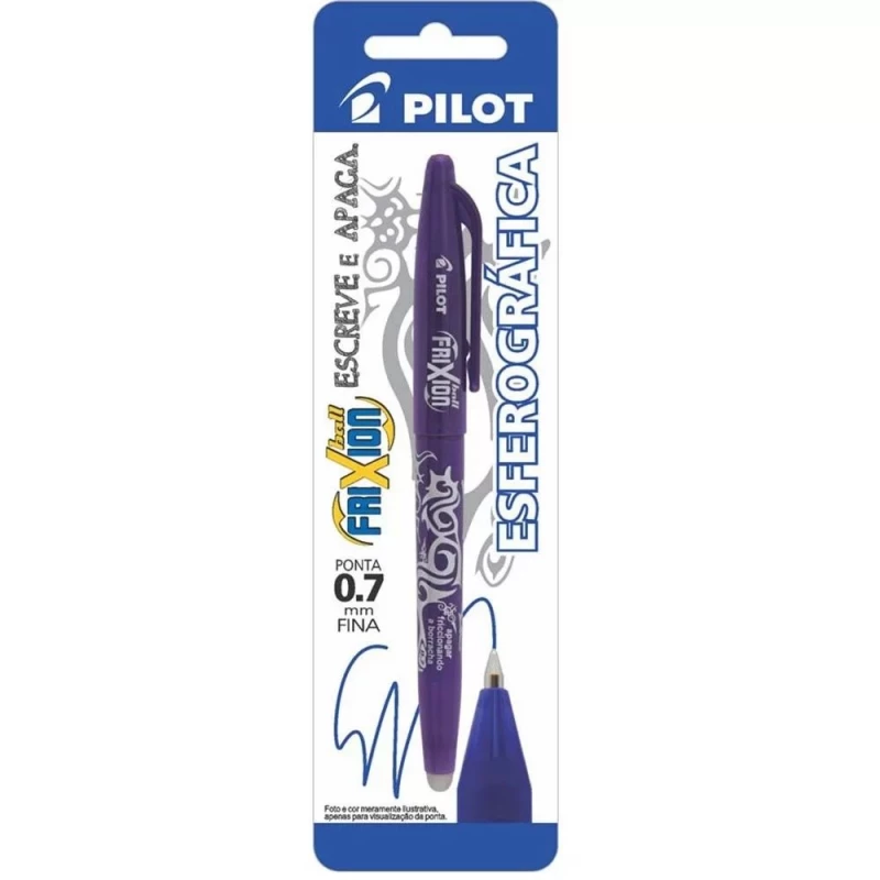 Caneta Esferografica Frixion Ball Apagavel Azul 0.7 Pilot