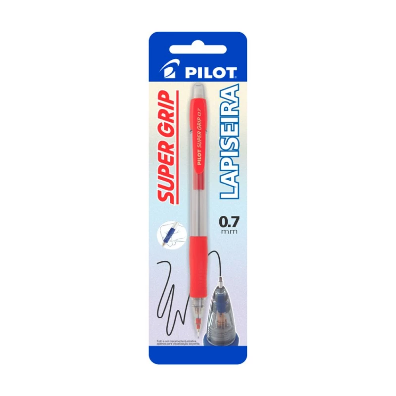 Lapiseira Super Grip Vermelha 0.7 Pilot                                  