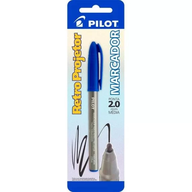 Marcador Retro Projetor Azul 2.0 Pilot