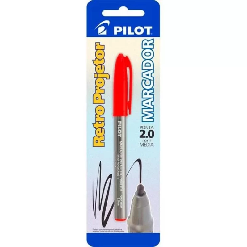 Marcador Retro Projetor Vermelha 2.0 Pilot