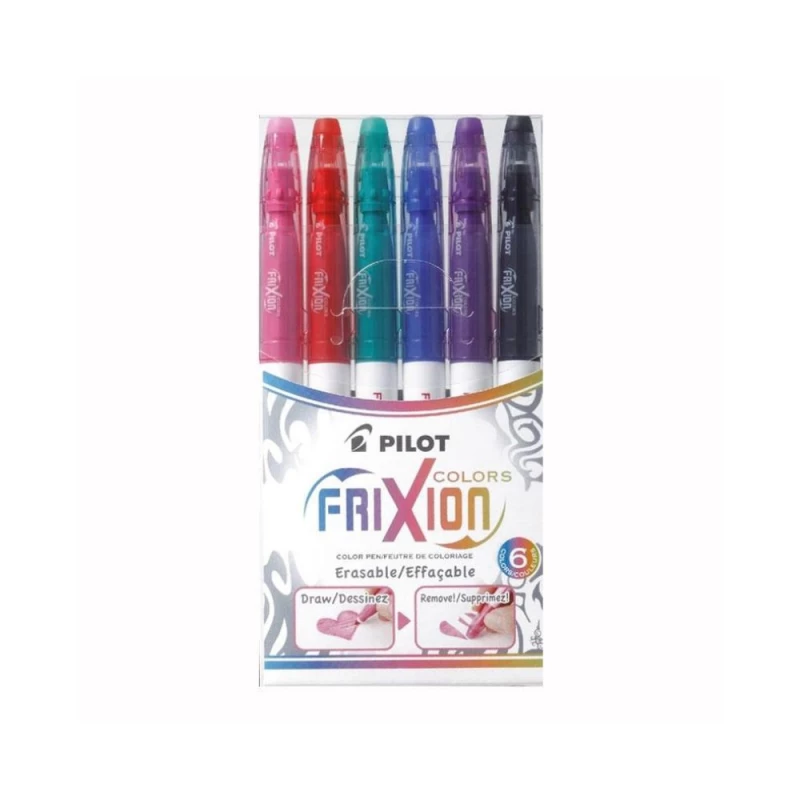 Caneta Hidrografica Apagavel Frixion Com 6 Cores Pilot                         