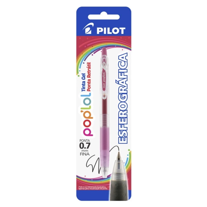 Caneta Esferografica 0.7mm Pop Lol Rosa Pilot                         