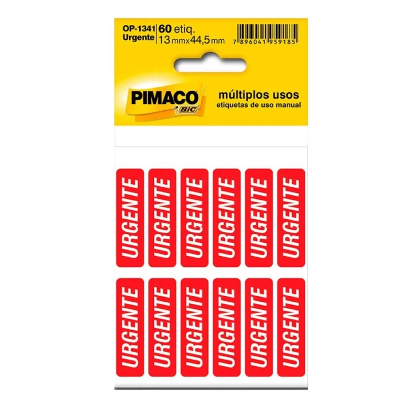 Etiqueta Adesiva Op 1341Urgente 12x44.5mm Pimaco