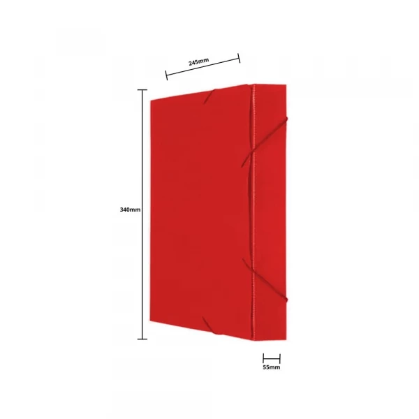 Pasta Oficio Nova Onda Vermelho 55x245x340mm Polibras