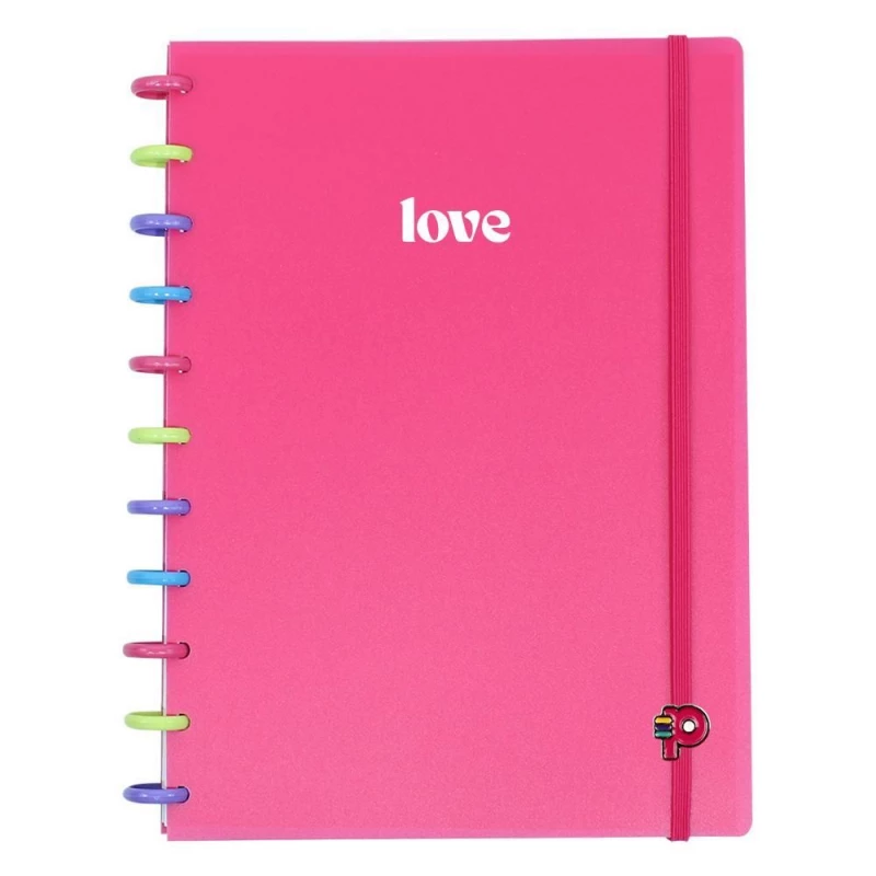 Caderno Inteligente Colorful Love Grande Pop Disc