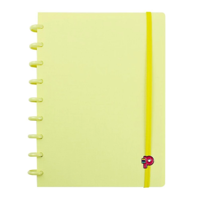 Caderno Inteligente Yummy Amarelo Medio Pop Disc