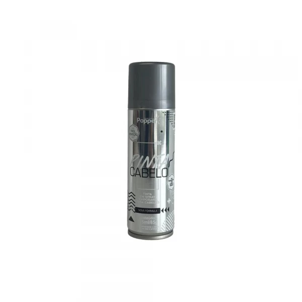 Spray Pinta Cabelo Prata 85g Popper