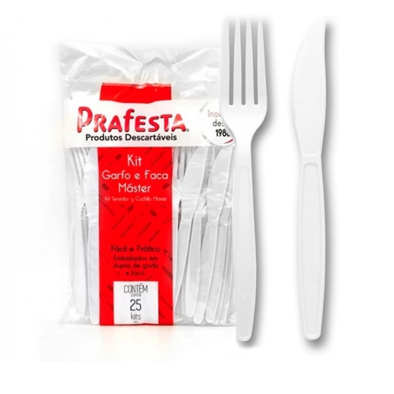 Kit Garfo E Faca Master Com 25 Kits PraFesta