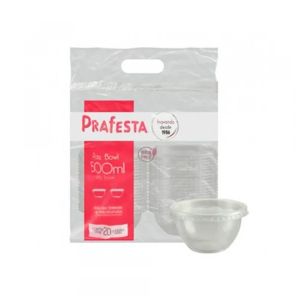 Pote Bowl 500ml Com 20 Unidades PraFesta