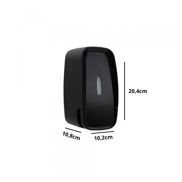 Dispenser Para Sabonete Liquido 20,4x10,2x10,8cm 600ml Preto Invoq Premisse