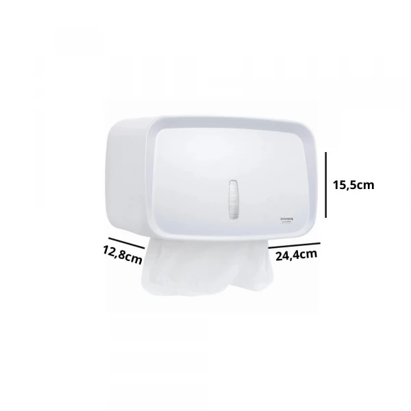 Dispenser Para Papel Interfolhado 15,5x24,4x12,8cm Branco Invoq Premisse