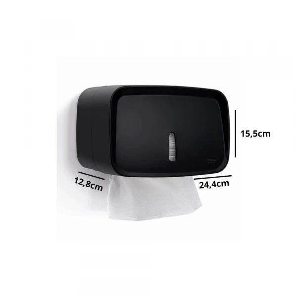 Dispenser Para Papel Interfolhado 15,5x24,4x12,8cm Preto Invoq Premisse