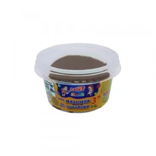 Massinha De Modelar Softplay Marrom 150g Radex