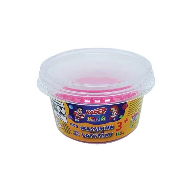 Massinha De Modelar Softplay Rosa 150g Radex