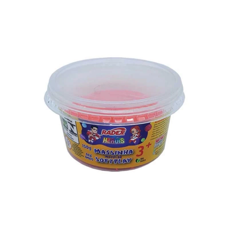 Massinha De Modelar Softplay Vermelha 150g Radex