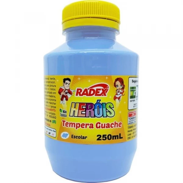Tinta Guache Azul Claro 250ml Radex