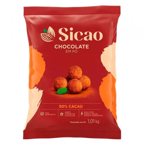 Chocolate Em Po 50 Cacau 1Kg Sicao
