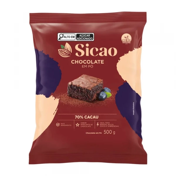 Chocolate Em Po 70 Cacau 500g Sicao