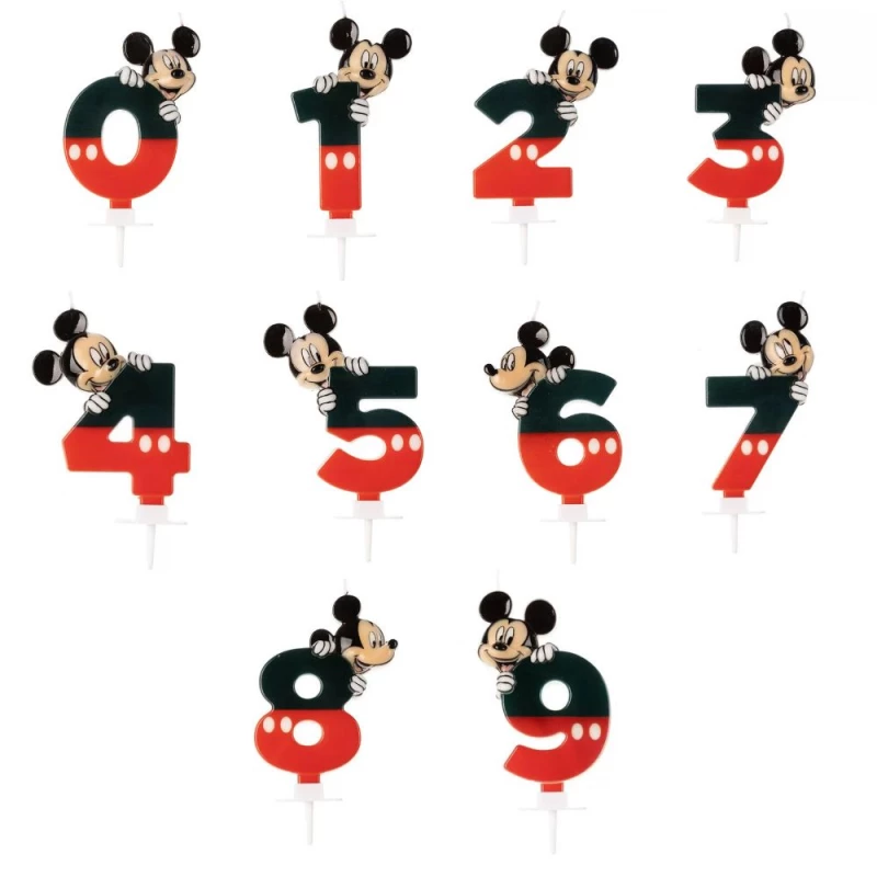 Velas De Aniversario Mickey Mouse Silver Festas 