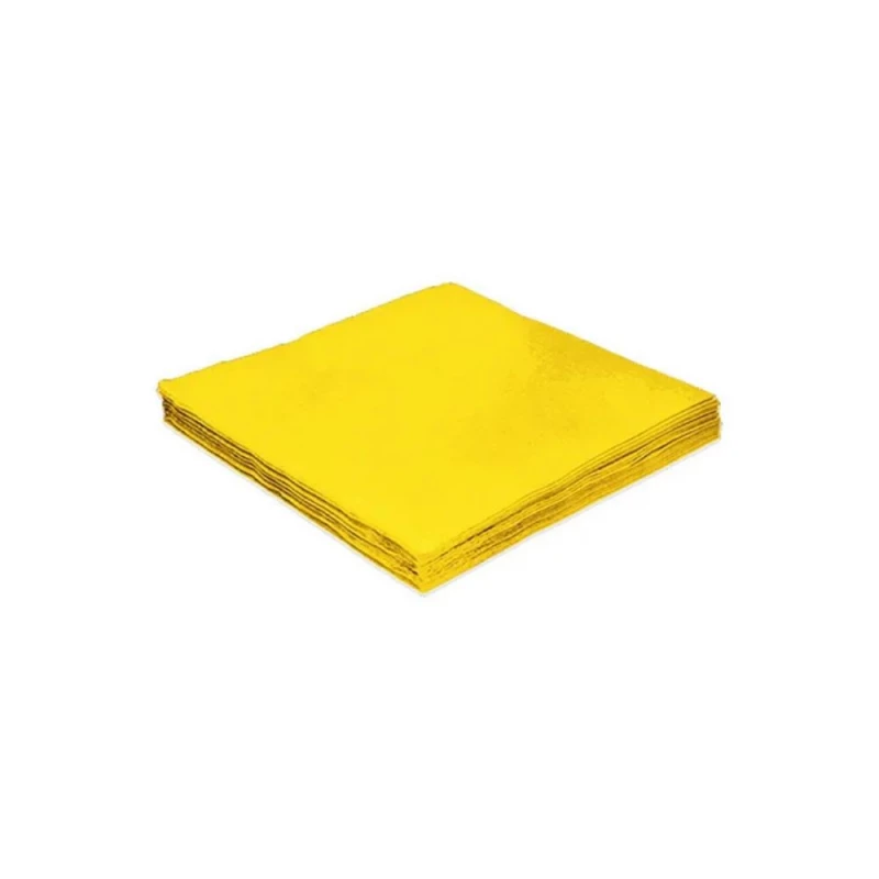 Guardanapo 24x24cm 20 Unidades Amarelo Silver Festas