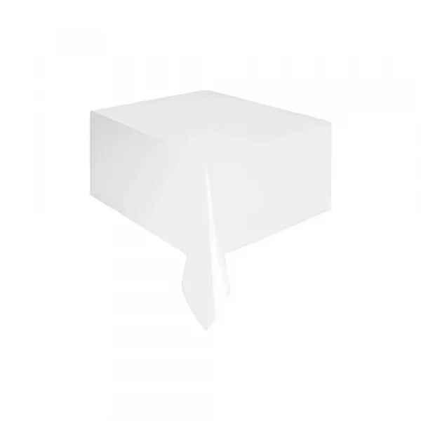 Toalha De Mesa Retangular 137x177cm Branca Silver Festas