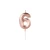 Vela De Aniversario Rose Numero 6 Silver Festas