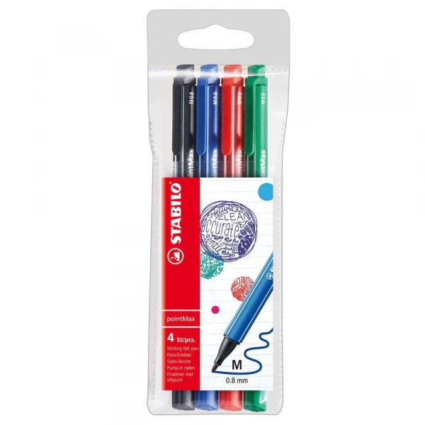 Caneta Pointmax Com 4 Stabilo          