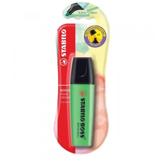 Marca Texto Boss Verde Neon Blister Stabilo                