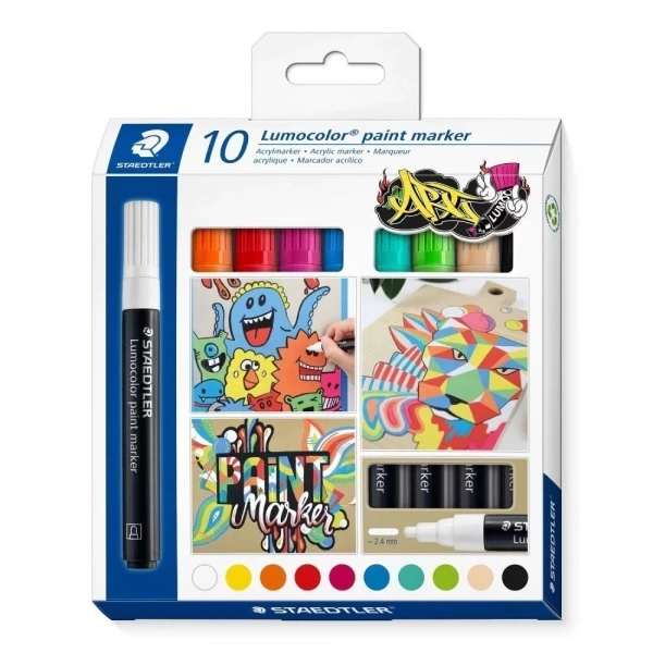 Lumocolor Paint Marker 10 Cores Staedtler                   