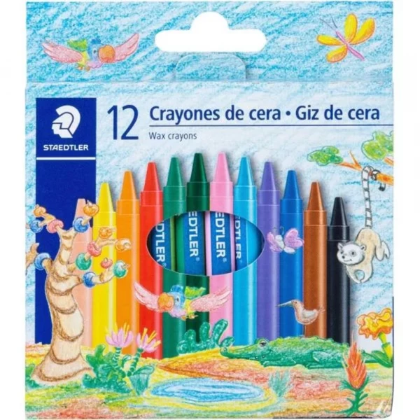 Giz De Cera Pequeno 12 Cores Staedtler                              