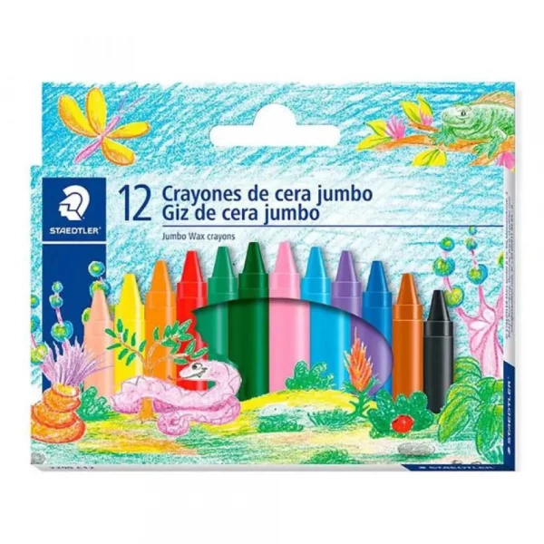 Giz De Cera Jumbo 12 Cores Staedtler                         
