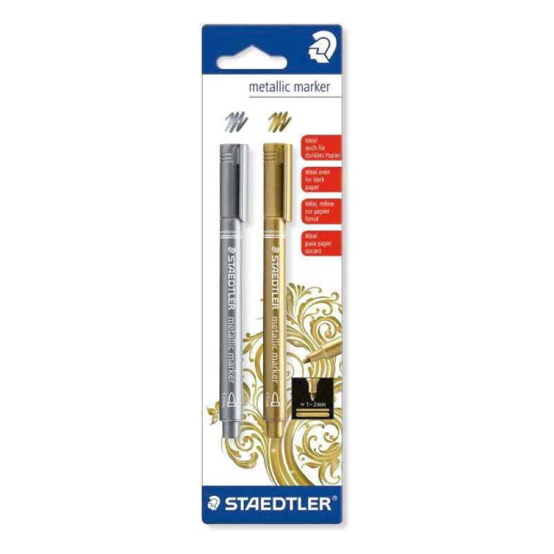 Marcador Metalico Com 2 Blister Staedtler       