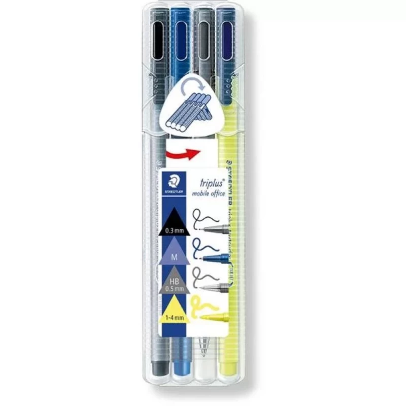 Conjunto Triplus Multiset Mobile 4 Cores Staedtler        